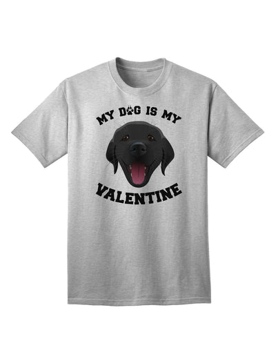 My Dog is my Valentine Black Adult T-Shirt-Mens T-Shirt-TooLoud-AshGray-Small-Davson Sales