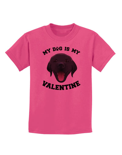 My Dog is my Valentine Black Childrens T-Shirt-Childrens T-Shirt-TooLoud-Sangria-X-Small-Davson Sales