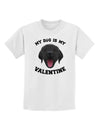 My Dog is my Valentine Black Childrens T-Shirt-Childrens T-Shirt-TooLoud-White-X-Small-Davson Sales