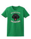 My Dog is my Valentine Black Womens Dark T-Shirt-TooLoud-Kelly-Green-X-Small-Davson Sales