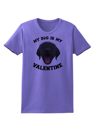 My Dog is my Valentine Black Womens T-Shirt-Womens T-Shirt-TooLoud-Violet-X-Small-Davson Sales