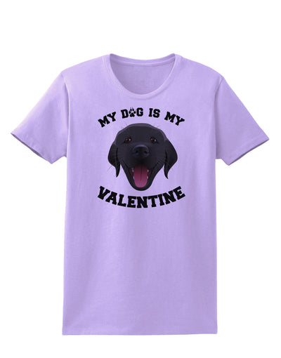 My Dog is my Valentine Black Womens T-Shirt-Womens T-Shirt-TooLoud-Lavender-X-Small-Davson Sales