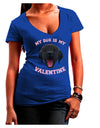 My Dog is my Valentine Black Womens V-Neck Dark T-Shirt-Womens V-Neck T-Shirts-TooLoud-Royal-Blue-Juniors Fitted Small-Davson Sales