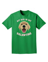 My Dog is my Valentine Gold Yellow Adult Dark T-Shirt-Mens T-Shirt-TooLoud-Kelly-Green-Small-Davson Sales