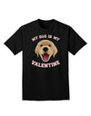 My Dog is my Valentine Gold Yellow Adult Dark T-Shirt-Mens T-Shirt-TooLoud-Black-Small-Davson Sales