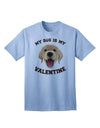 My Dog is my Valentine Gold Yellow Adult T-Shirt-Mens T-Shirt-TooLoud-Light-Blue-Small-Davson Sales