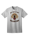 My Dog is my Valentine Gold Yellow Adult T-Shirt-Mens T-Shirt-TooLoud-AshGray-Small-Davson Sales