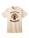 My Dog is my Valentine Gold Yellow Adult T-Shirt-Mens T-Shirt-TooLoud-Natural-Small-Davson Sales