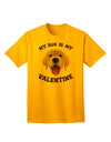 My Dog is my Valentine Gold Yellow Adult T-Shirt-Mens T-Shirt-TooLoud-Gold-Small-Davson Sales