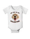 My Dog is my Valentine Gold Yellow Baby Romper Bodysuit-Baby Romper-TooLoud-White-06-Months-Davson Sales