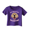 My Dog is my Valentine Gold Yellow Infant T-Shirt Dark-Infant T-Shirt-TooLoud-Purple-06-Months-Davson Sales