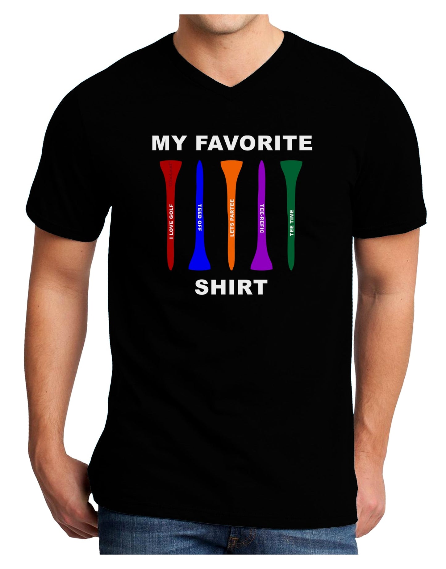 My Favorite Tee Shirt Adult Dark V-Neck T-Shirt by TooLoud-TooLoud-Black-Small-Davson Sales