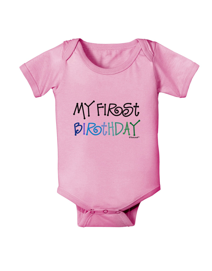 My First Birthday - Boy Baby Romper Bodysuit by TooLoud-Baby Romper-TooLoud-White-06-Months-Davson Sales