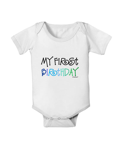 My First Birthday - Boy Baby Romper Bodysuit by TooLoud-Baby Romper-TooLoud-White-06-Months-Davson Sales