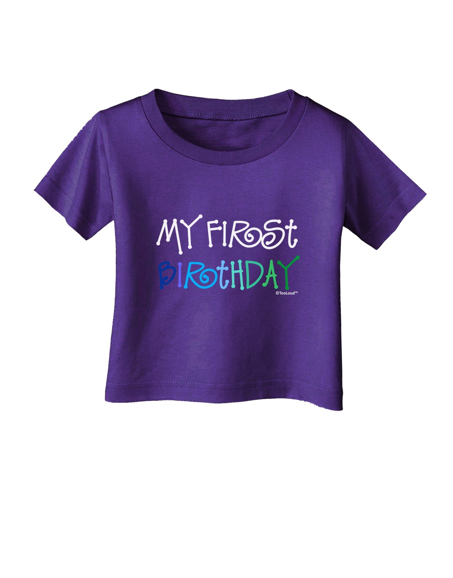 My First Birthday - Boy Infant T-Shirt Dark by TooLoud-Infant T-Shirt-TooLoud-Purple-06-Months-Davson Sales