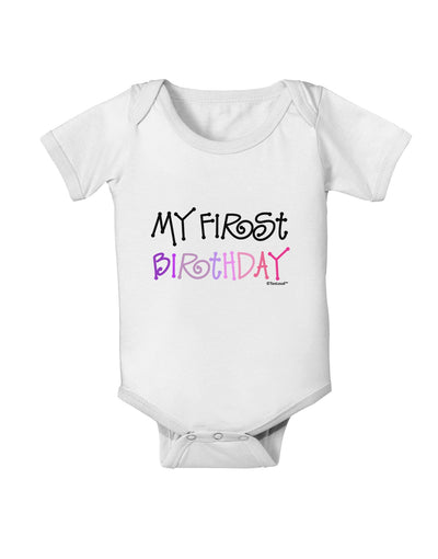 My First Birthday - Girl Baby Romper Bodysuit by TooLoud-Baby Romper-TooLoud-White-06-Months-Davson Sales