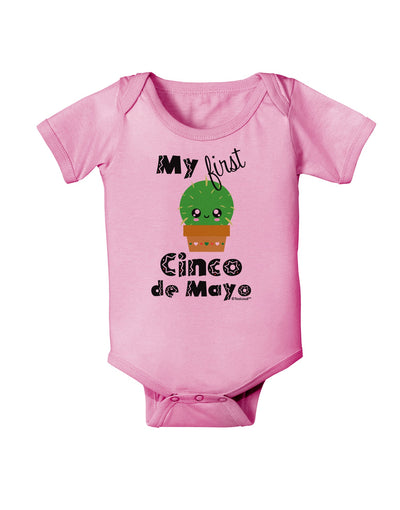 My First Cinco de Mayo - Cute Cactus Design Baby Romper Bodysuit by TooLoud-Baby Romper-TooLoud-Light-Pink-06-Months-Davson Sales