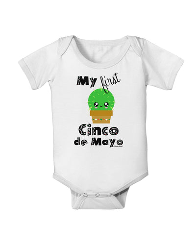 My First Cinco de Mayo - Cute Cactus Design Baby Romper Bodysuit by TooLoud-Baby Romper-TooLoud-White-06-Months-Davson Sales