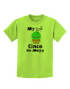 My First Cinco de Mayo - Cute Cactus Design Childrens T-Shirt by TooLoud-Childrens T-Shirt-TooLoud-Lime-Green-X-Small-Davson Sales