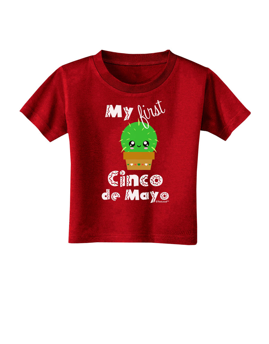 My First Cinco de Mayo - Cute Cactus Design Toddler T-Shirt Dark by TooLoud-Toddler T-Shirt-TooLoud-Black-2T-Davson Sales