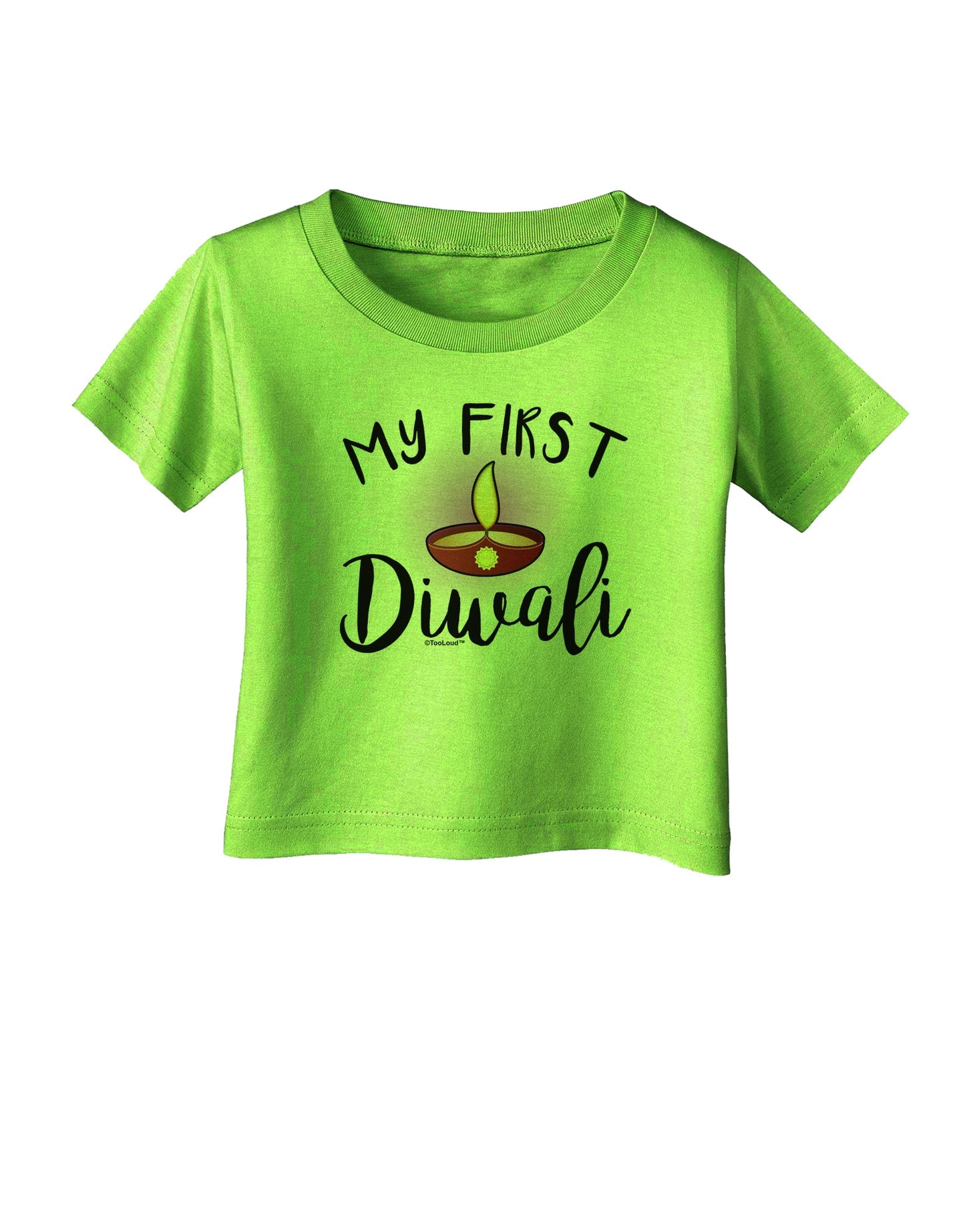 My First Diwali Infant T-Shirt by TooLoud-Infant T-Shirt-TooLoud-Lime-Green-06-Months-Davson Sales