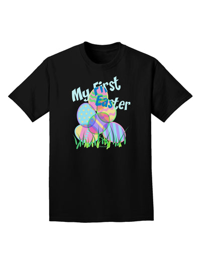 My First Easter Gel Look Print Adult Dark T-Shirt-Mens T-Shirt-TooLoud-Black-Small-Davson Sales