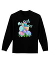 My First Easter Gel Look Print Adult Long Sleeve Dark T-Shirt-TooLoud-Black-Small-Davson Sales