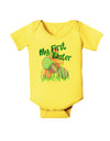 My First Easter Gel Look Print Baby Romper Bodysuit-Baby Romper-TooLoud-Yellow-06-Months-Davson Sales