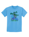 My First Easter Gel Look Print Childrens T-Shirt-Childrens T-Shirt-TooLoud-Aquatic-Blue-X-Small-Davson Sales