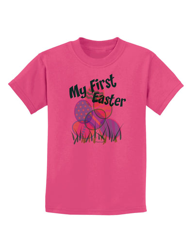 My First Easter Gel Look Print Childrens T-Shirt-Childrens T-Shirt-TooLoud-Sangria-X-Small-Davson Sales