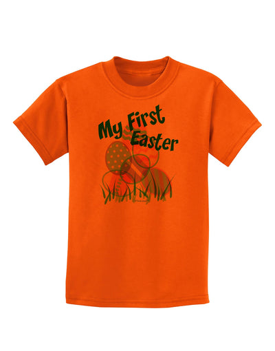 My First Easter Gel Look Print Childrens T-Shirt-Childrens T-Shirt-TooLoud-Orange-X-Small-Davson Sales