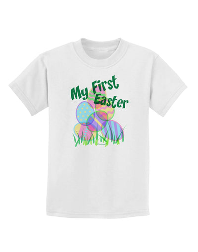 My First Easter Gel Look Print Childrens T-Shirt-Childrens T-Shirt-TooLoud-White-X-Small-Davson Sales