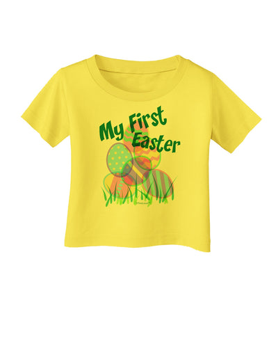 My First Easter Gel Look Print Infant T-Shirt-Infant T-Shirt-TooLoud-Yellow-06-Months-Davson Sales