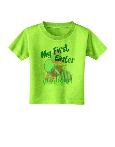 My First Easter Gel Look Print Toddler T-Shirt-Toddler T-Shirt-TooLoud-Lime-Green-2T-Davson Sales