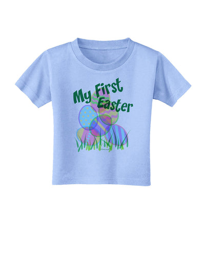 My First Easter Gel Look Print Toddler T-Shirt-Toddler T-Shirt-TooLoud-Aquatic-Blue-2T-Davson Sales