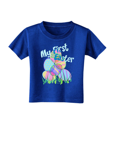 My First Easter Gel Look Print Toddler T-Shirt Dark-Toddler T-Shirt-TooLoud-Royal-Blue-2T-Davson Sales