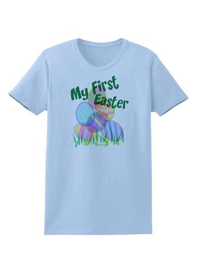 My First Easter Gel Look Print Womens T-Shirt-Womens T-Shirt-TooLoud-Light-Blue-X-Small-Davson Sales