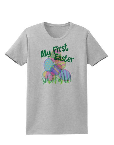 My First Easter Gel Look Print Womens T-Shirt-Womens T-Shirt-TooLoud-AshGray-X-Small-Davson Sales