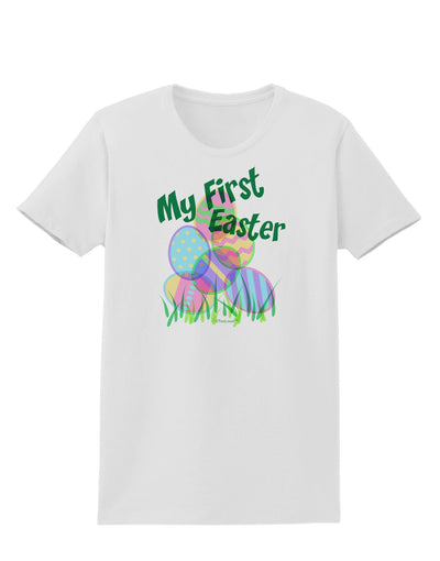 My First Easter Gel Look Print Womens T-Shirt-Womens T-Shirt-TooLoud-White-X-Small-Davson Sales