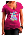 My First Easter Gel Look Print Womens V-Neck Dark T-Shirt-Womens V-Neck T-Shirts-TooLoud-Hot-Pink-Juniors Fitted Small-Davson Sales