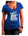 My First Easter Gel Look Print Womens V-Neck Dark T-Shirt-Womens V-Neck T-Shirts-TooLoud-Royal-Blue-Juniors Fitted Small-Davson Sales