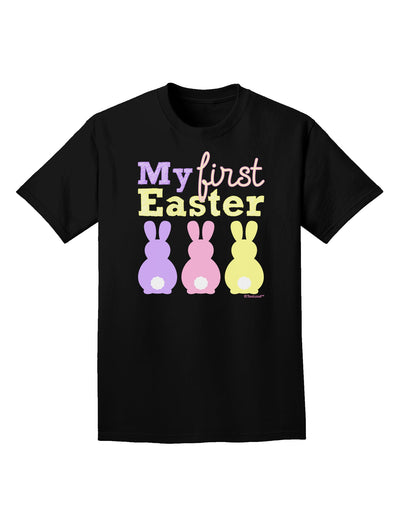 My First Easter - Three Bunnies Adult Dark T-Shirt by TooLoud-Mens T-Shirt-TooLoud-Black-Small-Davson Sales