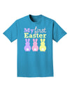 My First Easter - Three Bunnies Adult Dark T-Shirt by TooLoud-Mens T-Shirt-TooLoud-Turquoise-Small-Davson Sales