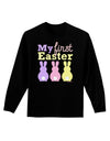 My First Easter - Three Bunnies Adult Long Sleeve Dark T-Shirt by TooLoud-TooLoud-Black-Small-Davson Sales