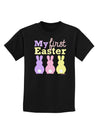 My First Easter - Three Bunnies Childrens Dark T-Shirt by TooLoud-Childrens T-Shirt-TooLoud-Black-X-Small-Davson Sales