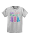 My First Easter - Three Bunnies Childrens T-Shirt by TooLoud-Childrens T-Shirt-TooLoud-AshGray-X-Small-Davson Sales