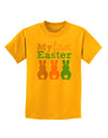 My First Easter - Three Bunnies Childrens T-Shirt by TooLoud-Childrens T-Shirt-TooLoud-Gold-X-Small-Davson Sales