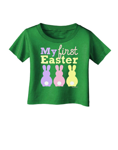 My First Easter - Three Bunnies Infant T-Shirt Dark by TooLoud-Infant T-Shirt-TooLoud-Clover-Green-06-Months-Davson Sales