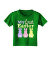 My First Easter - Three Bunnies Toddler T-Shirt Dark by TooLoud-Toddler T-Shirt-TooLoud-Clover-Green-2T-Davson Sales