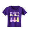 My First Easter - Three Bunnies Toddler T-Shirt Dark by TooLoud-Toddler T-Shirt-TooLoud-Purple-2T-Davson Sales